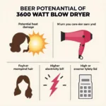 Potential Downsides of a 3600 Watt Blow Dryer