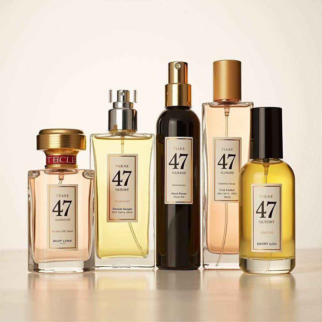 Different Bottles of 47 Perfume