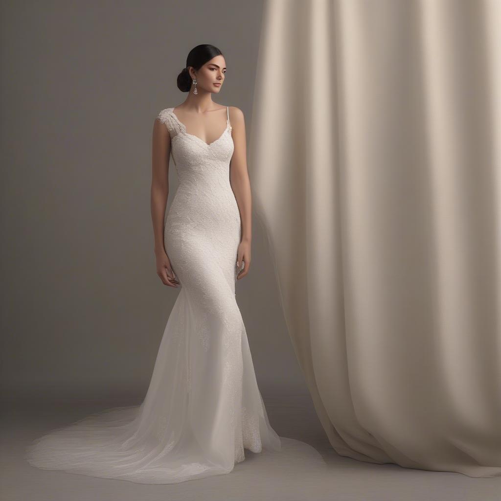 Accessorized Affordable Wedding Gown