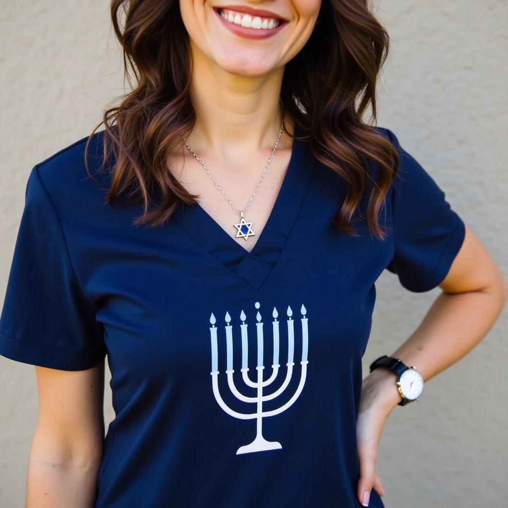 Accessorizing Hanukkah Scrubs