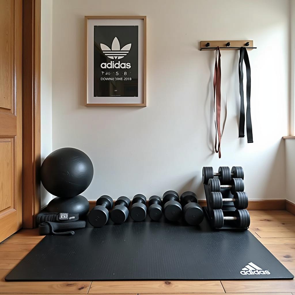 Compact adidas Home Gym in a Small Apartment