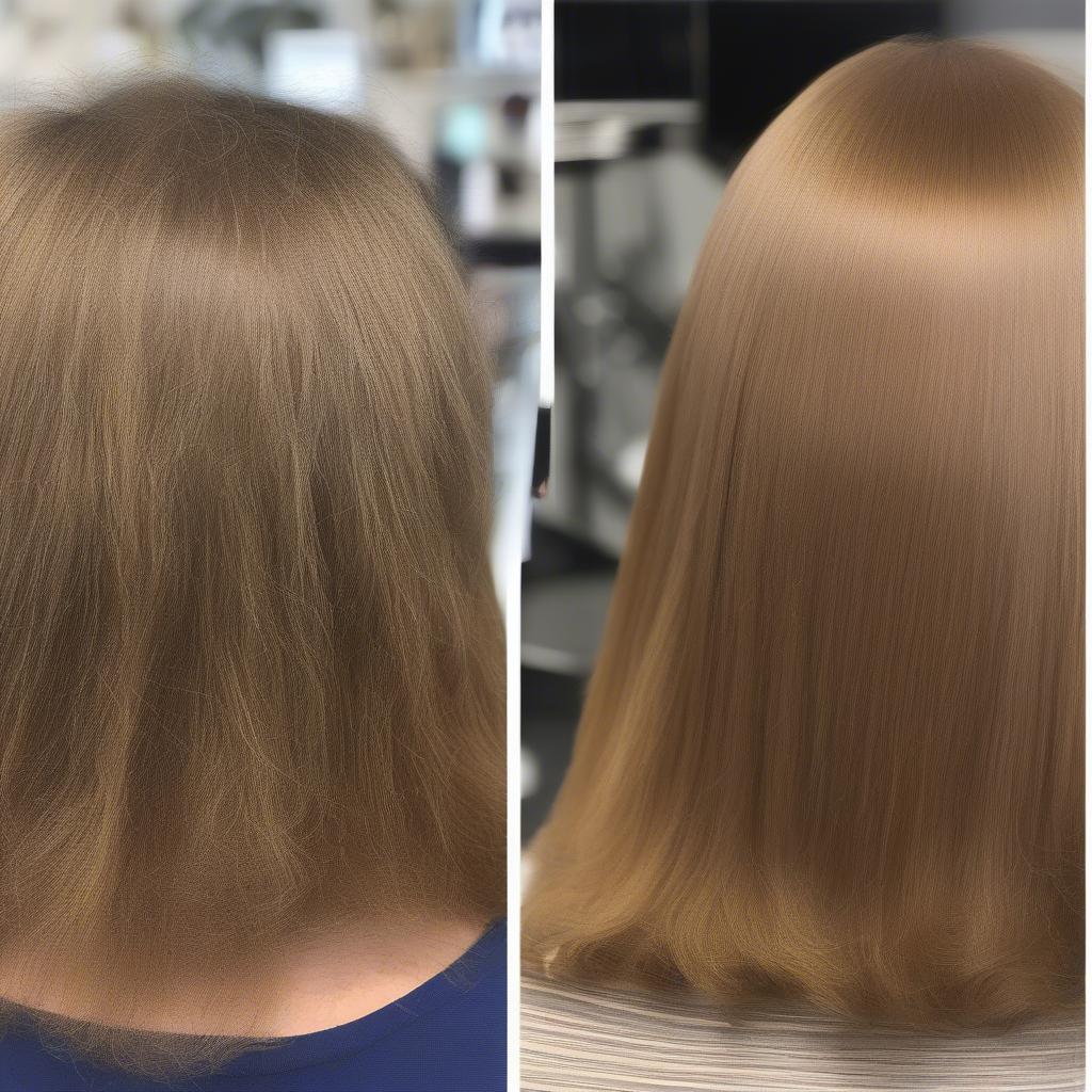 Before and After Agave Smoothing Treatment