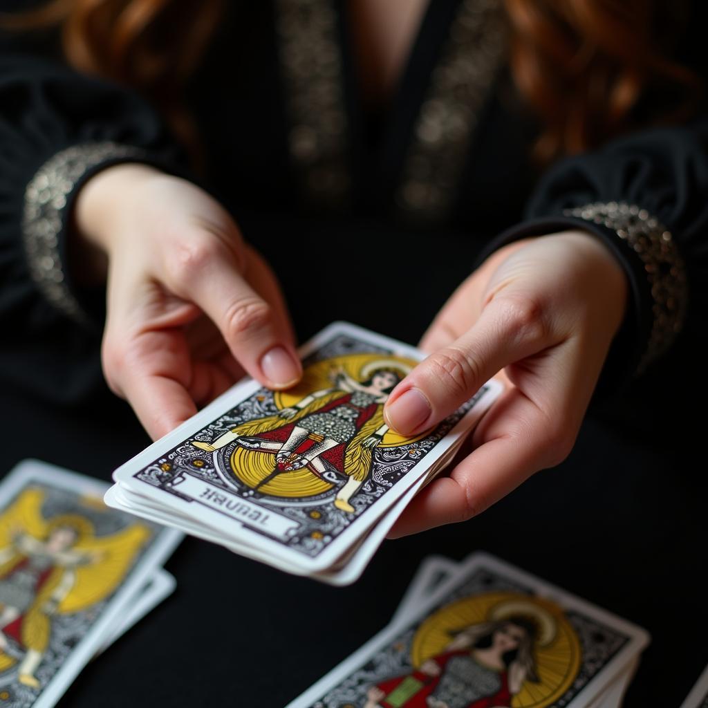 Anastacia Allure with Tarot cards