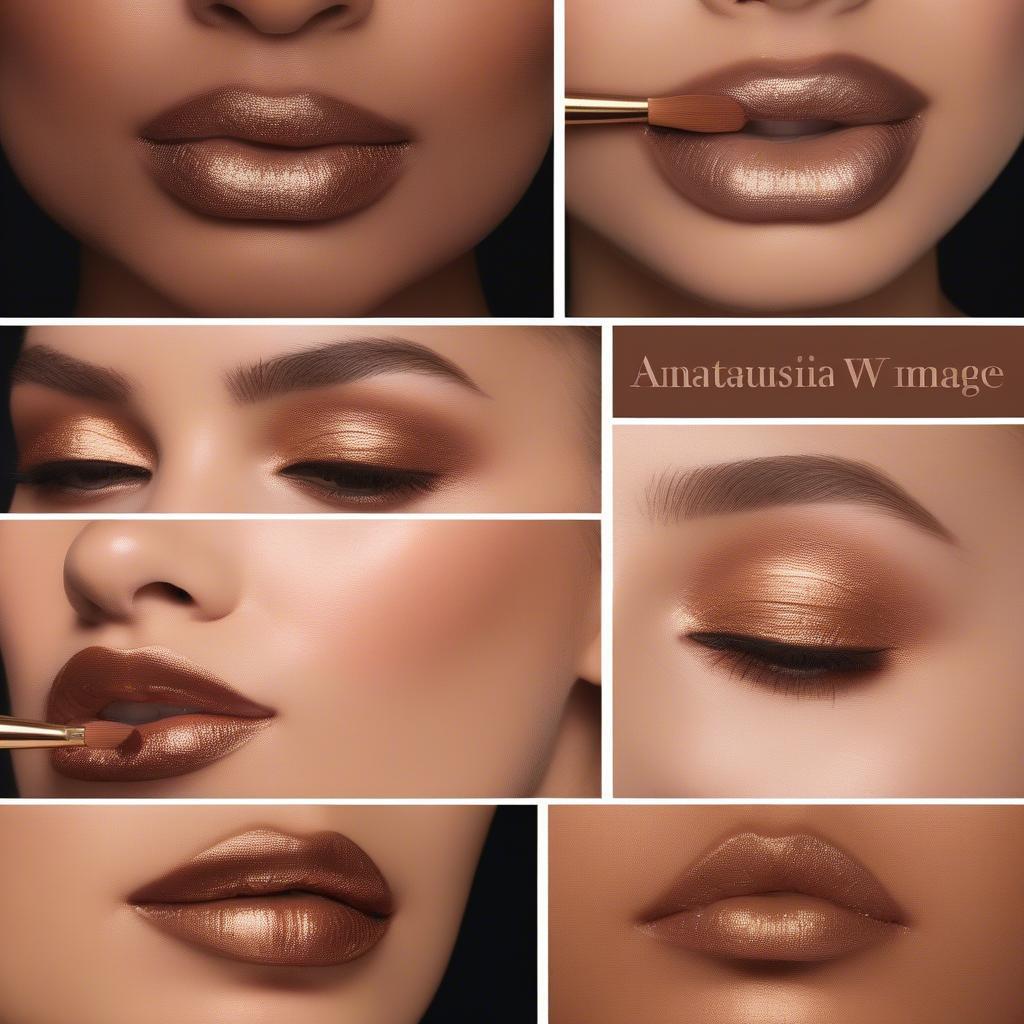 Anastasia Warm Bronze Lip Gloss Application