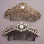 Various Antique Bridal Hair Comb Styles