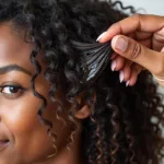 Applying Bond Repair Treatment on Curly Hair