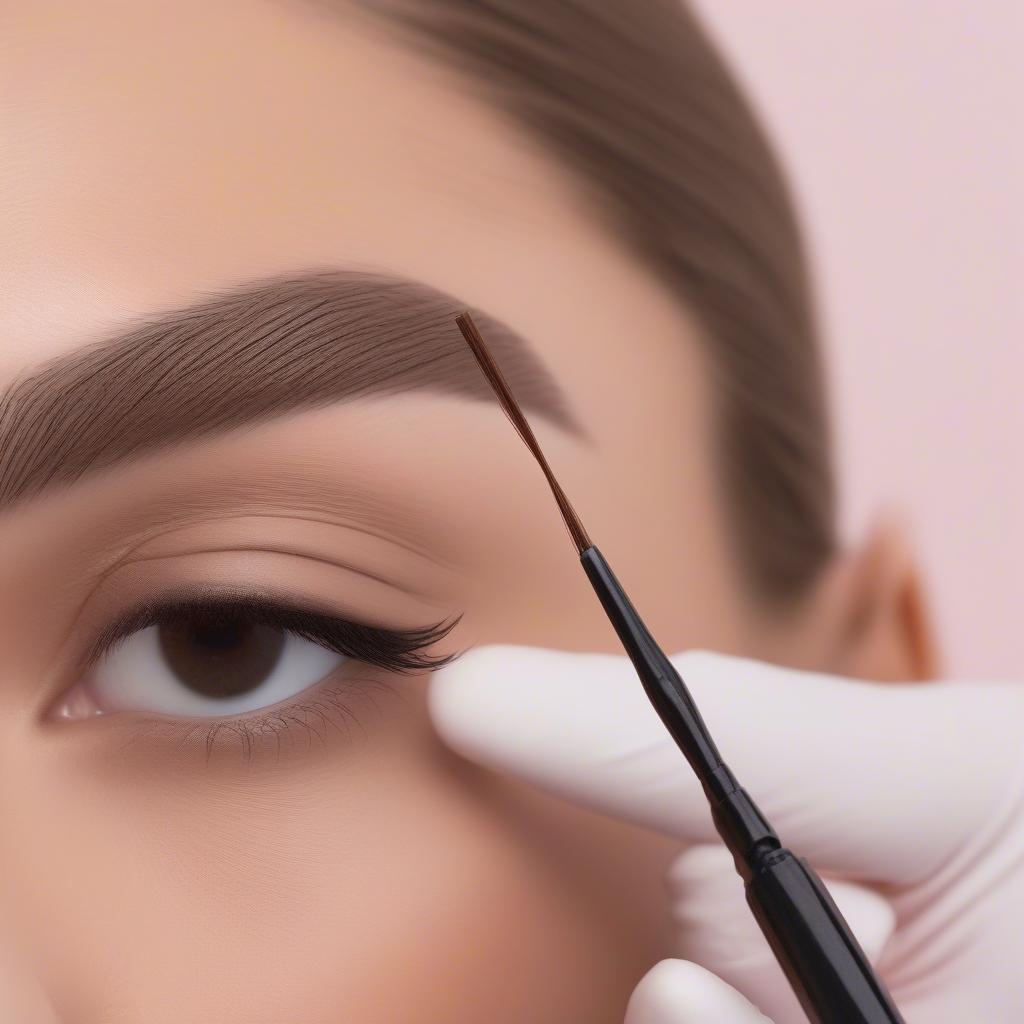 Applying Brow Lamination Solution