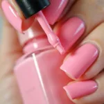 Applying Bubble Gum Nail Polish