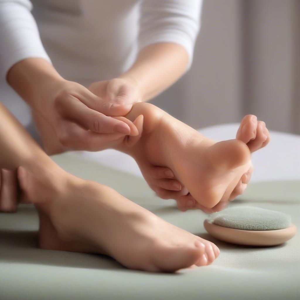 Applying Care Foot Cream Correctly