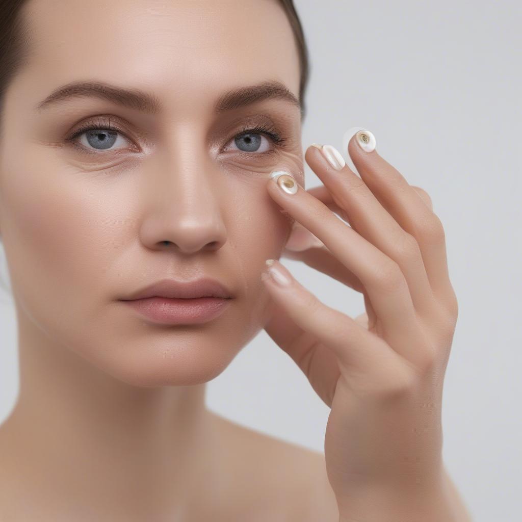 Applying caviar eye cream correctly