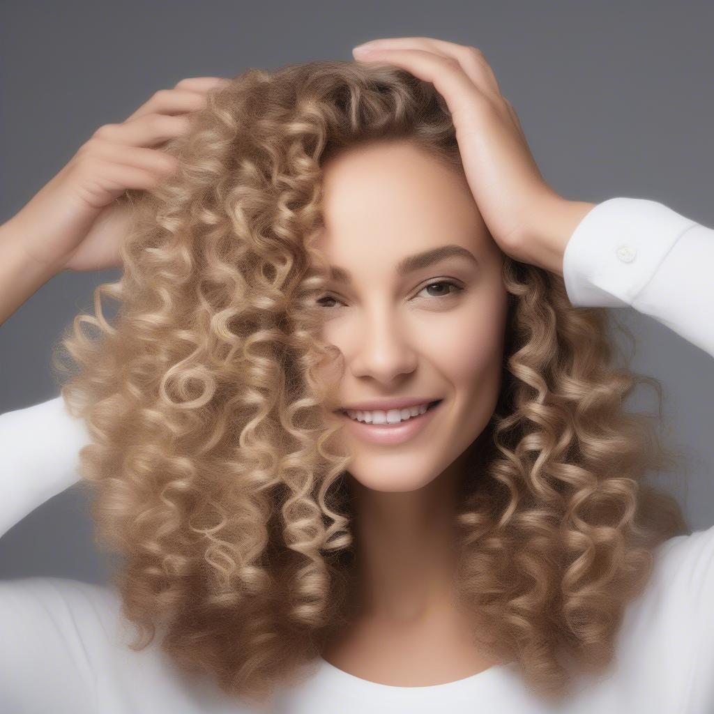 Applying Curl Cream on Wet Hair