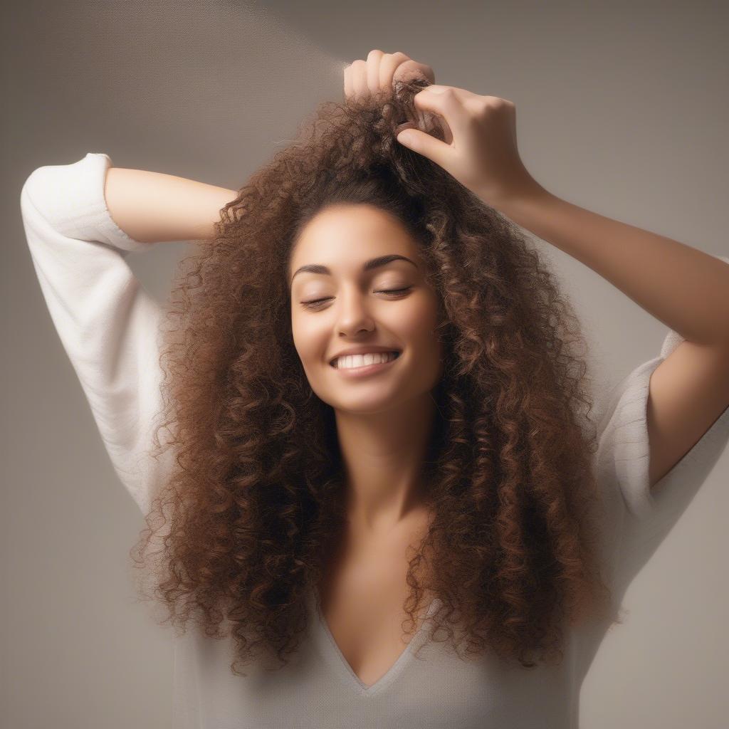 Applying Curly Hair Products