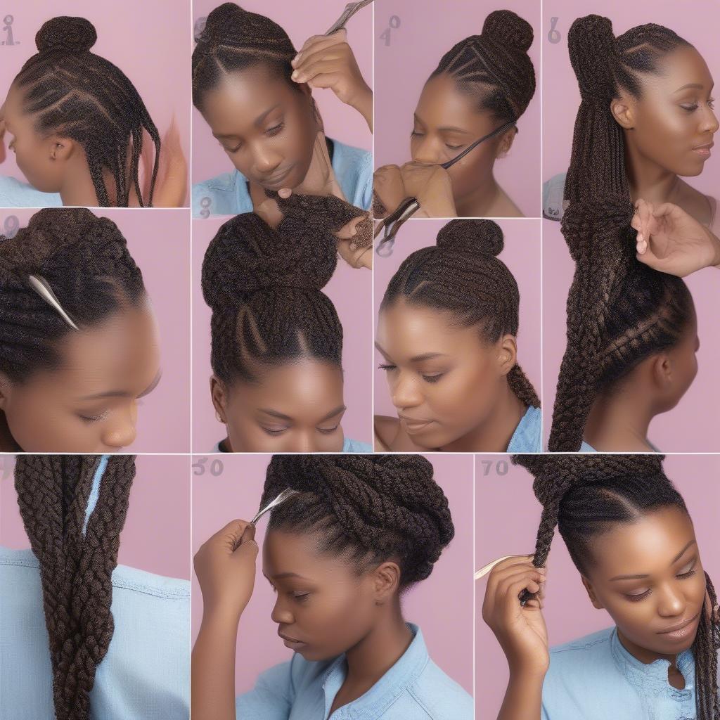 Step-by-step guide to applying edge control for a sleek braid style