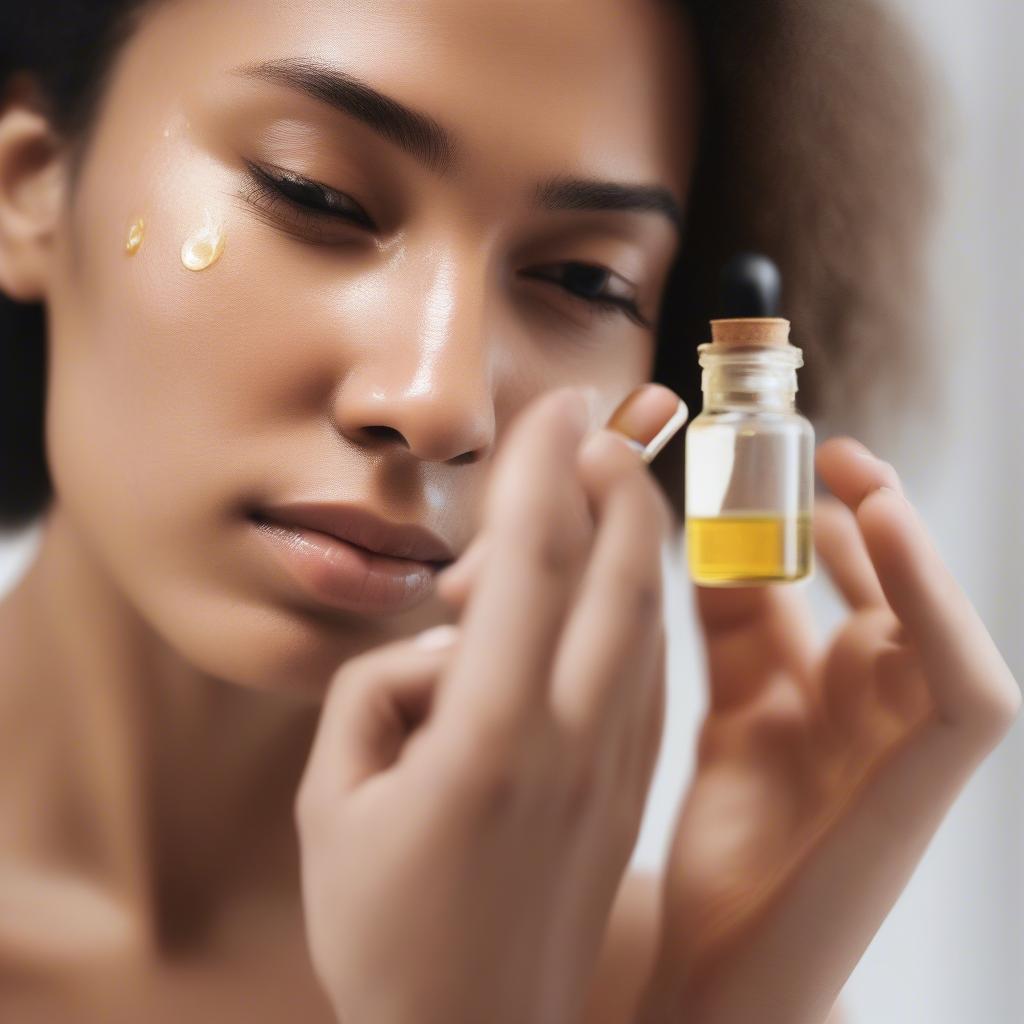 Applying Face Oil