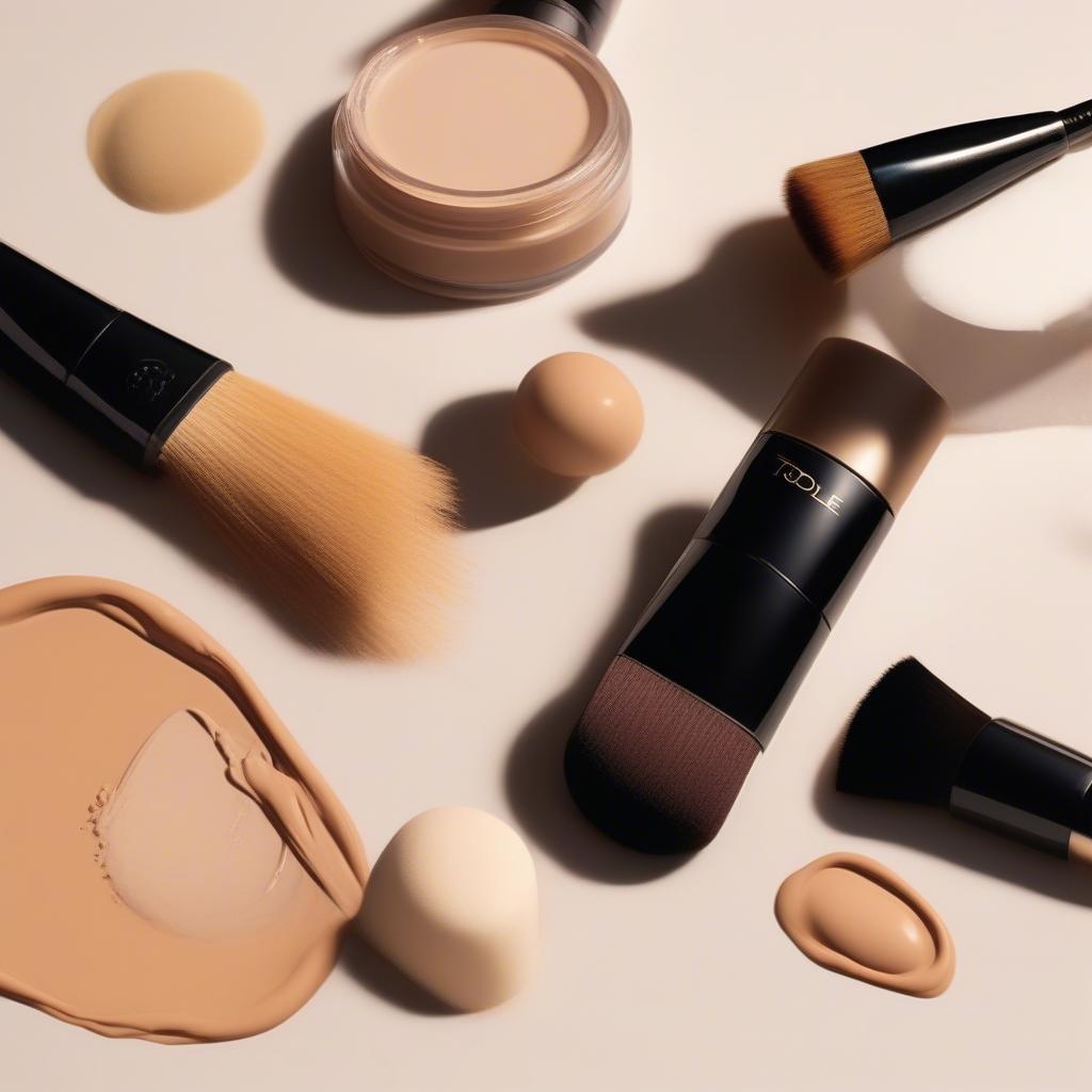 Applying Foundation Techniques:  Tips and tricks for achieving a flawless finish with foundations similar to Lancome Teint Idole.