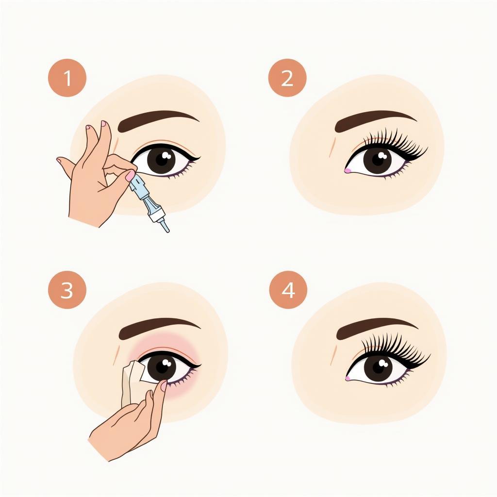 Steps to apply lashes safely during chemotherapy