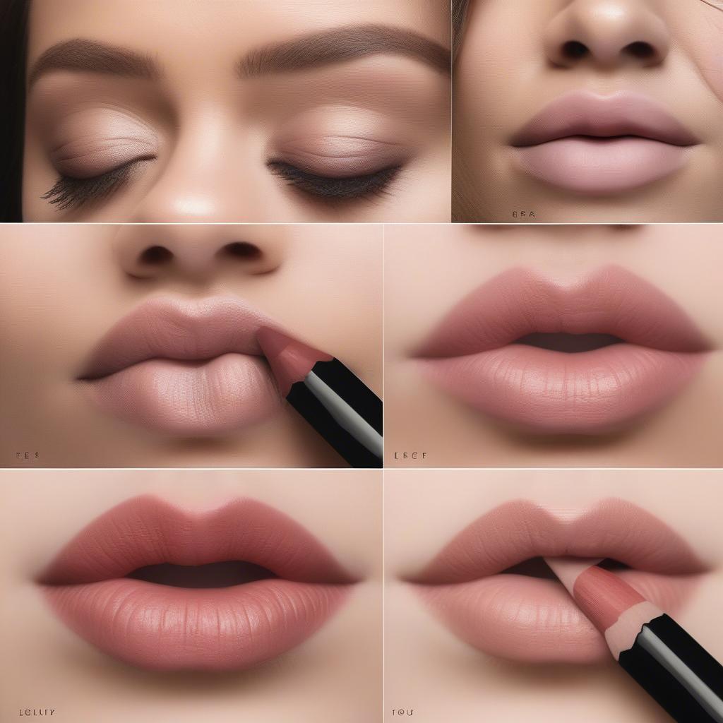 Applying Organic Lip Pencil