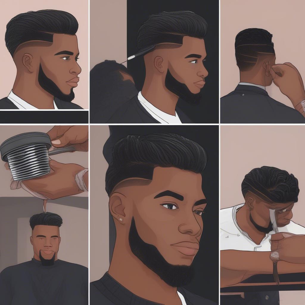 Applying Pomade to Black Hair