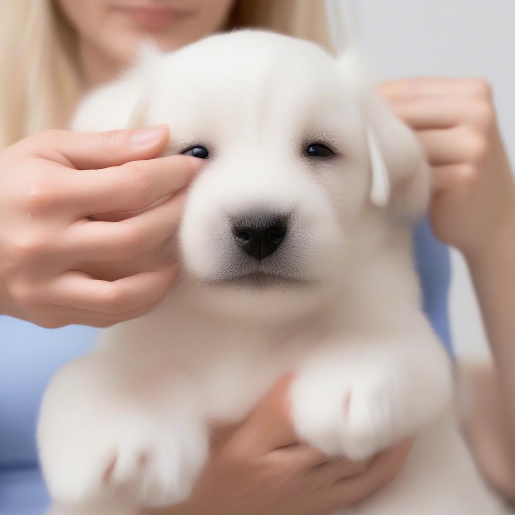 Correctly Applying Puppy Conditioner to a Puppy