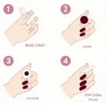 Perfect Rosewood Nail Polish Application