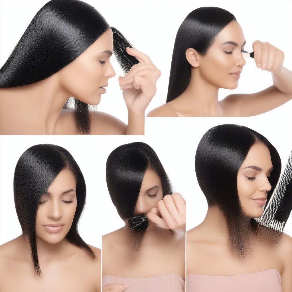 Applying Silk Serum to Black Hair