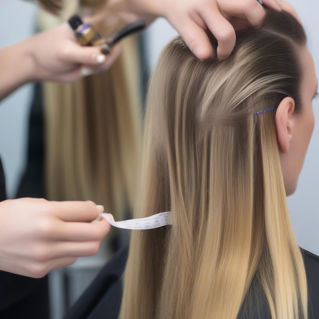 Applying Small Tape In Hair Extensions Professionally