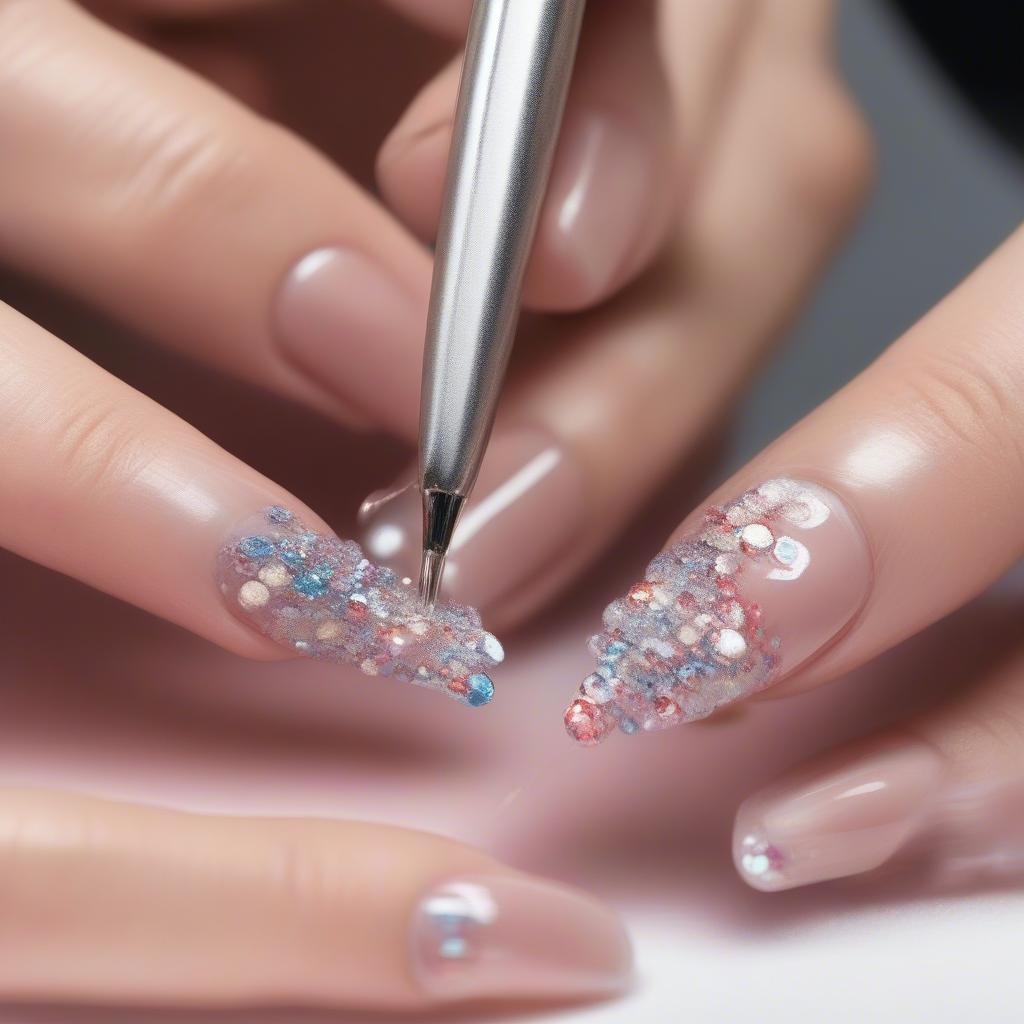 Applying Swarovski Crystals to Nails