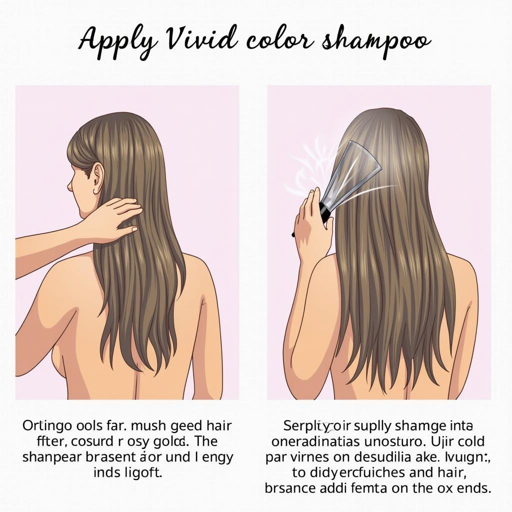 Applying Vivid Color Shampoo to Hair