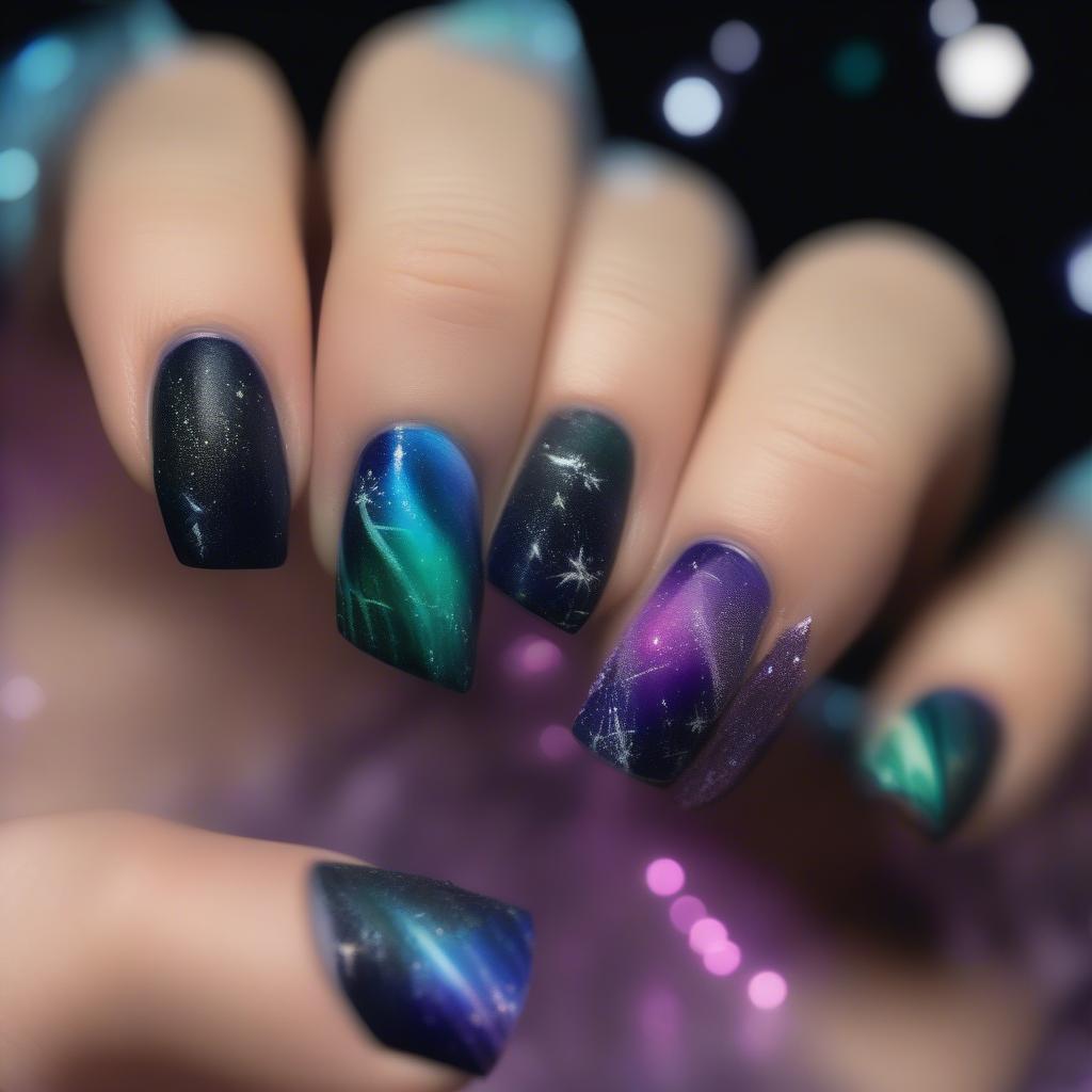 Arctic Nails Inspired by the Northern Lights