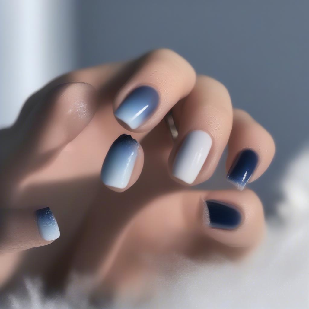 Arctic Nails with Ombre Effect