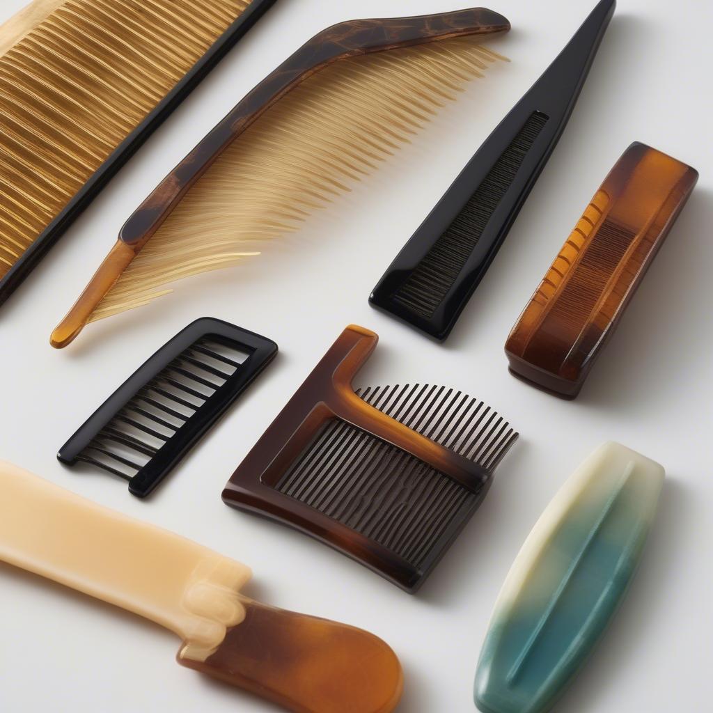 Art Deco Combs: Sleek and geometric designs reflecting the minimalist aesthetic of the 1920s.