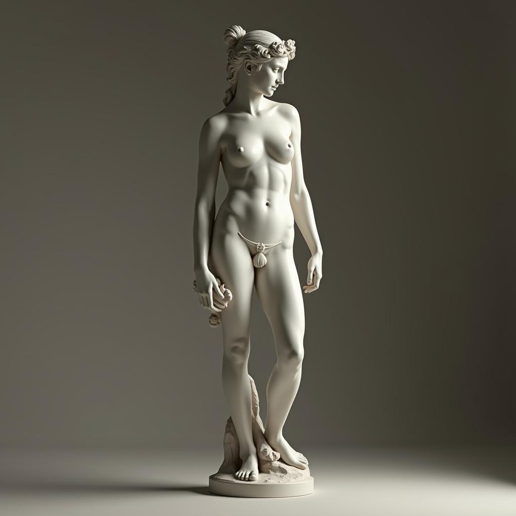 Artistic Nude Wallpaper Live: A depiction of a classical sculpture rendered as a live wallpaper.