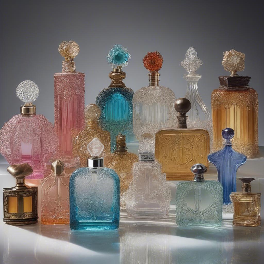 Collection of Artistic Perfume Bottles