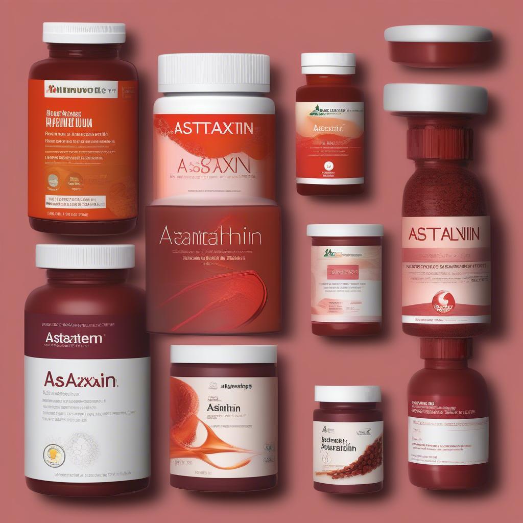 Astaxanthin Supplement Bottles