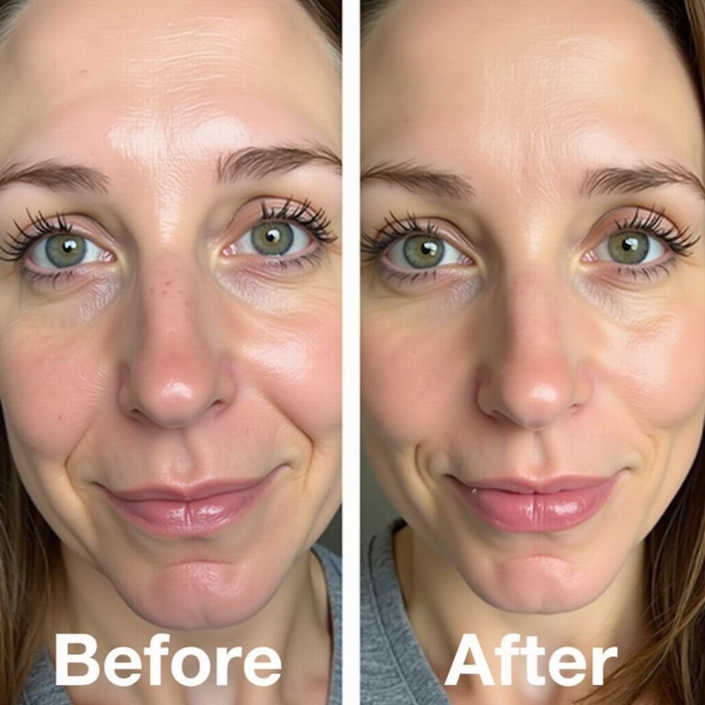 Before and after using Avant Hyaluronic Day Cream