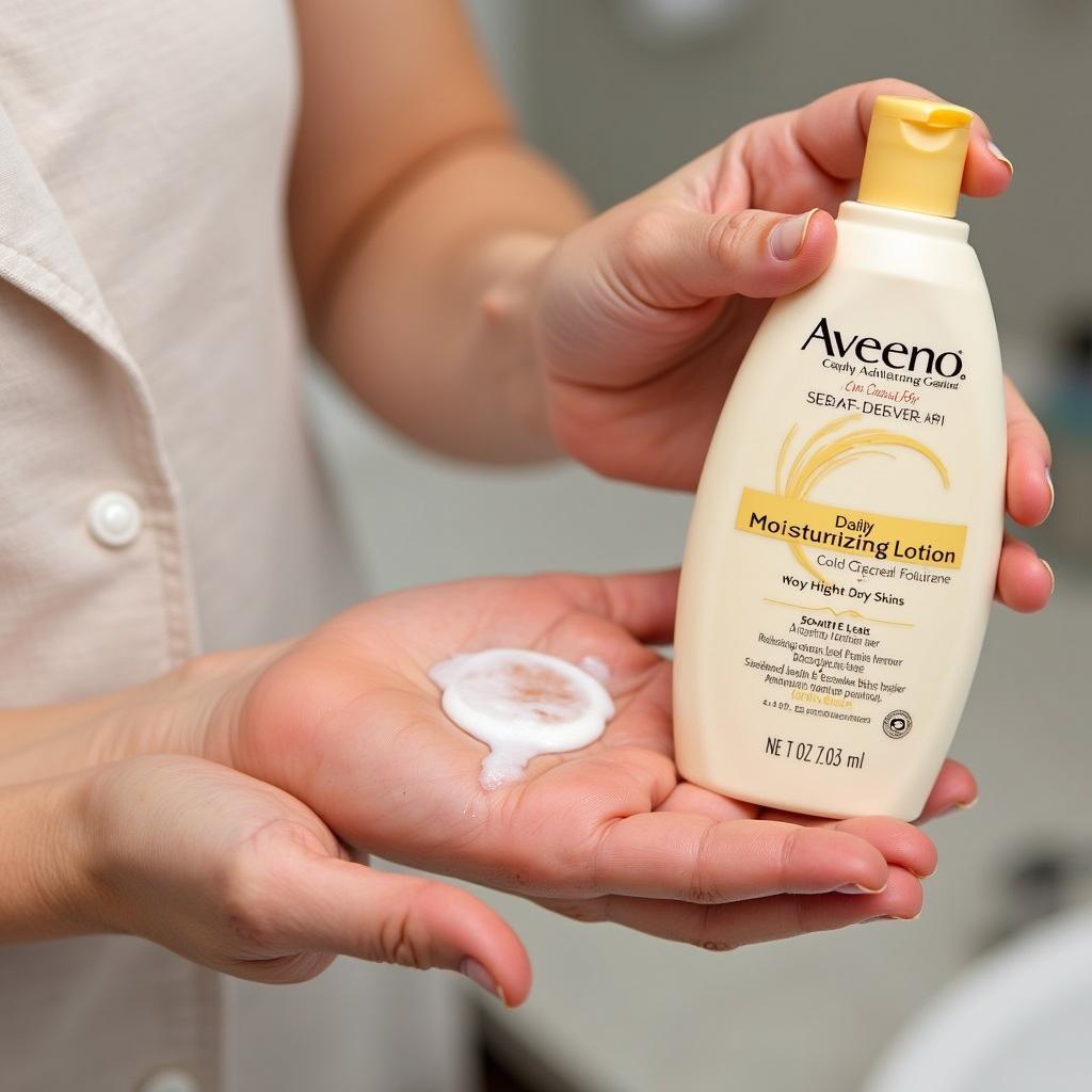 Aveeno Daily Moisturizing Lotion Application