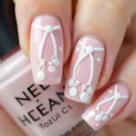 Ballet Slippers Gel Polish with Floral Design