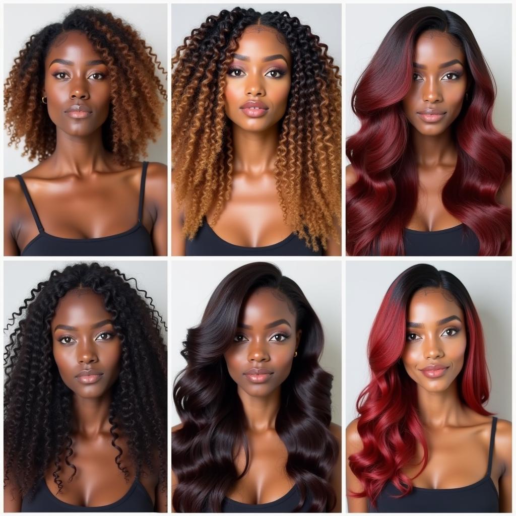 Best Wig Colors for Dark Skin: Examples of flattering shades on different complexions