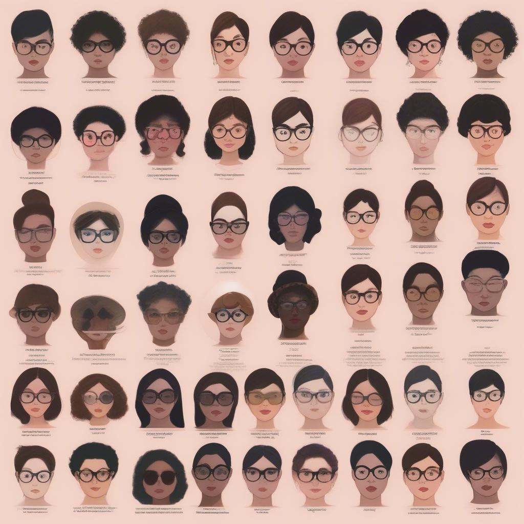 Different face shapes with suitable oversized glasses styles