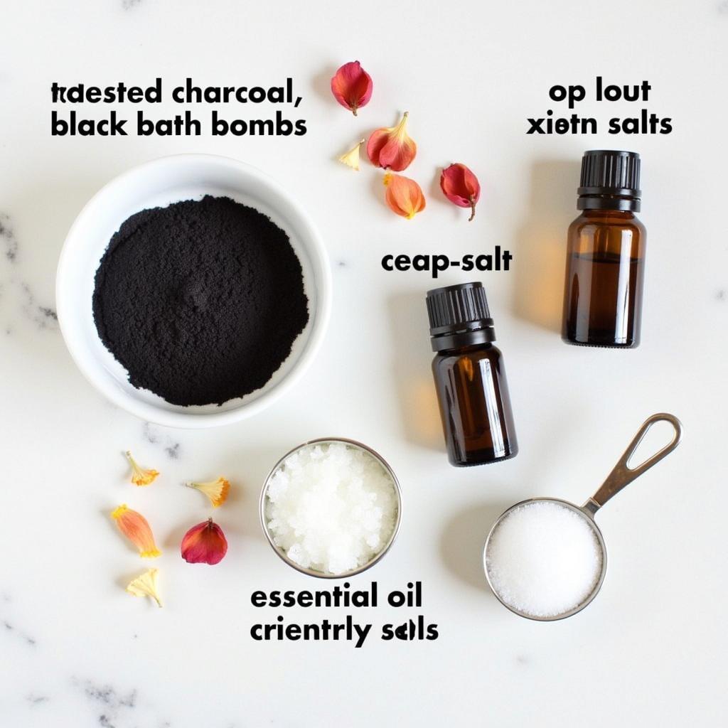 Ingredients of a Black Bath Bomb