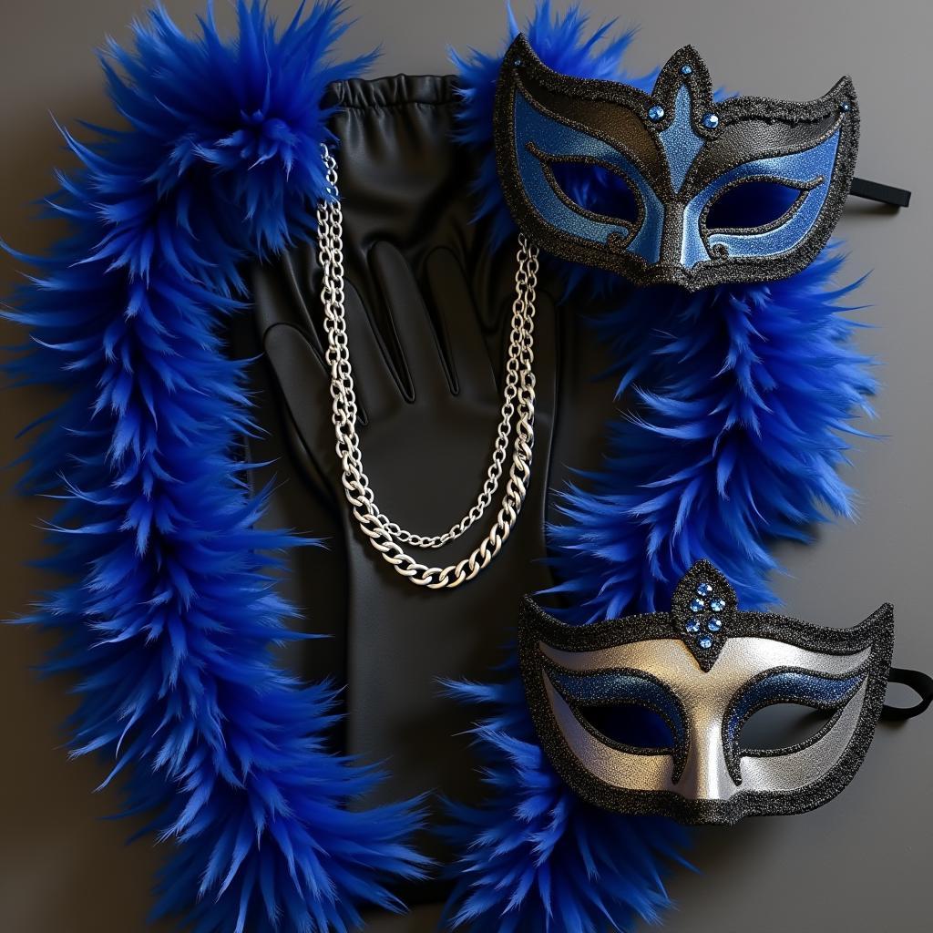 Black and Blue Costume Accessories