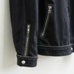 Black Zipper Denim Jacket