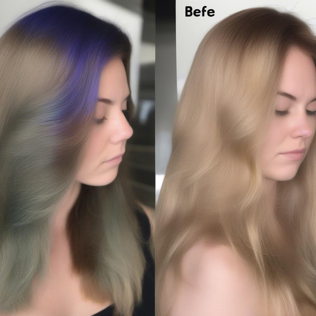 Before and After Using Bleu Shampoo