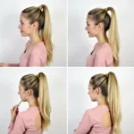 Various Blonde Clip-In Ponytail Hairstyles