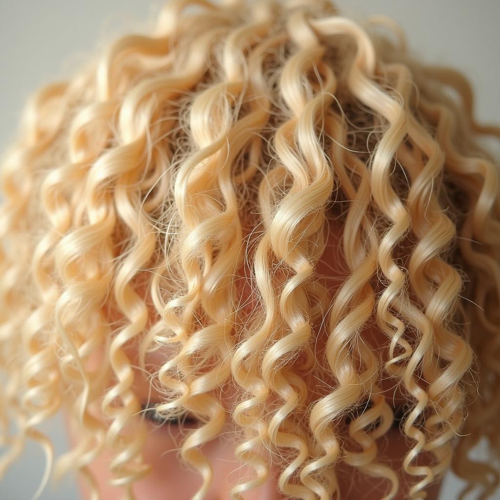 Natural Blonde Kinky Hair Texture