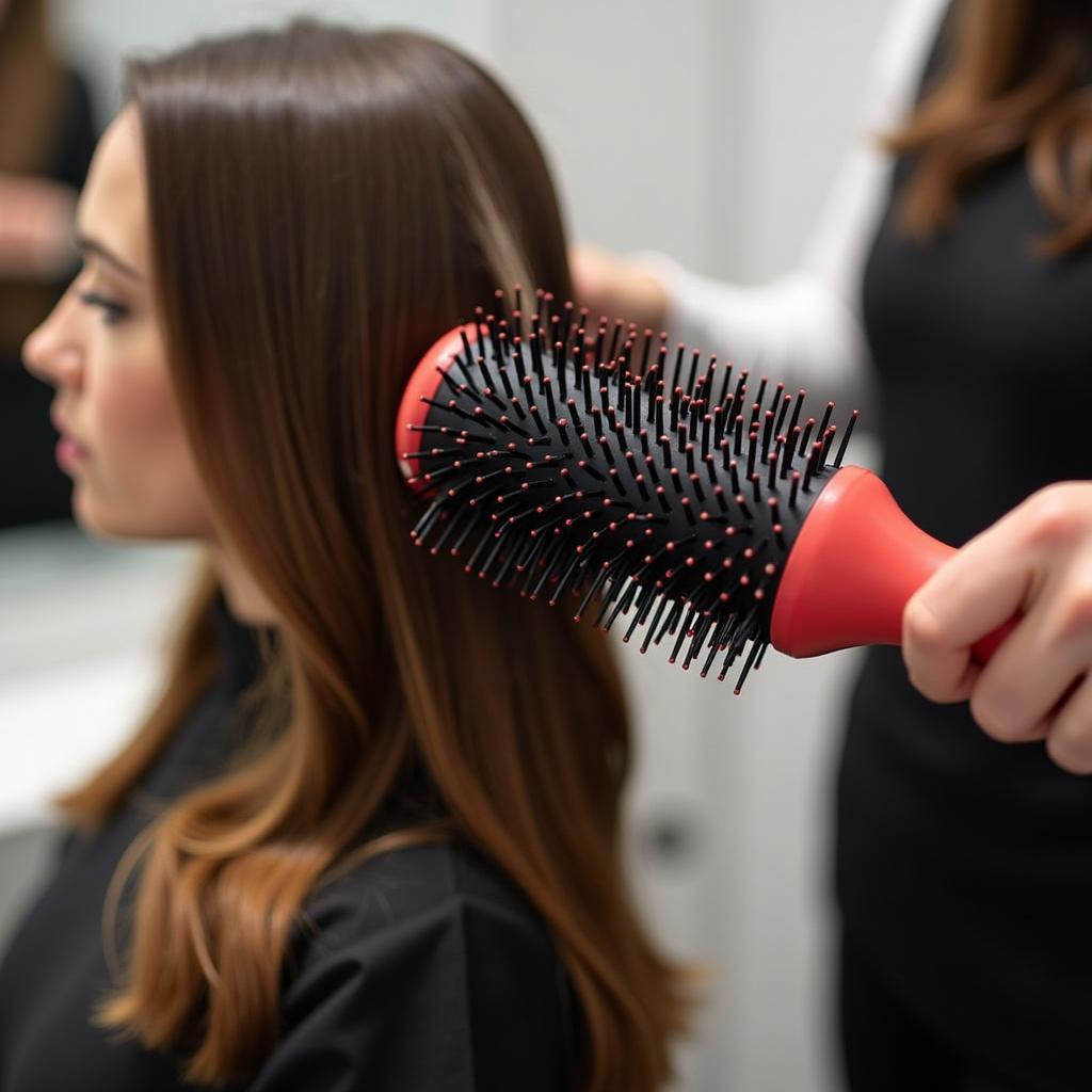 Blow Drying Hair with a Round Brush