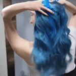 Applying Blue Dye Shampoo to Blue Hair