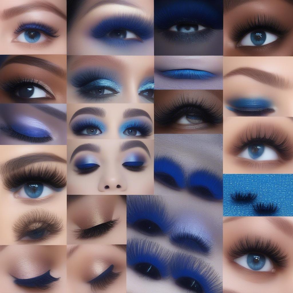 Variety of Blue False Lashes