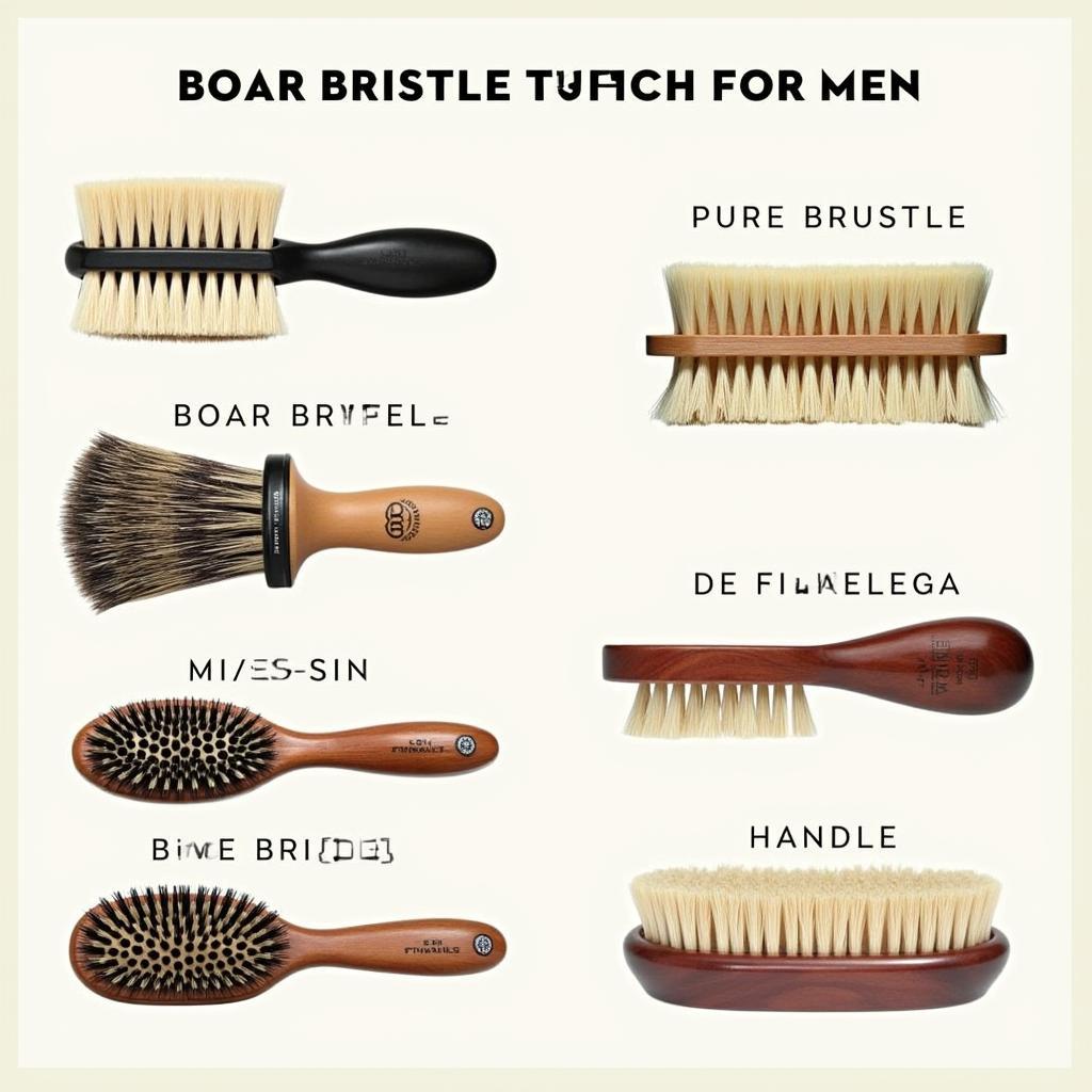 Different types of boar bristle brushes for men