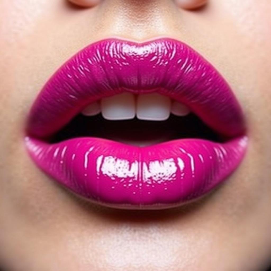 Bold and Blurred Lipstick Application